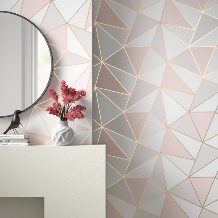 Trule Adair Geometric Wallpaper & Reviews Wayfair
